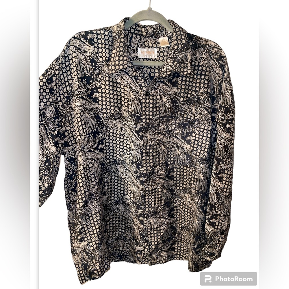 Summa silk button down shirt
